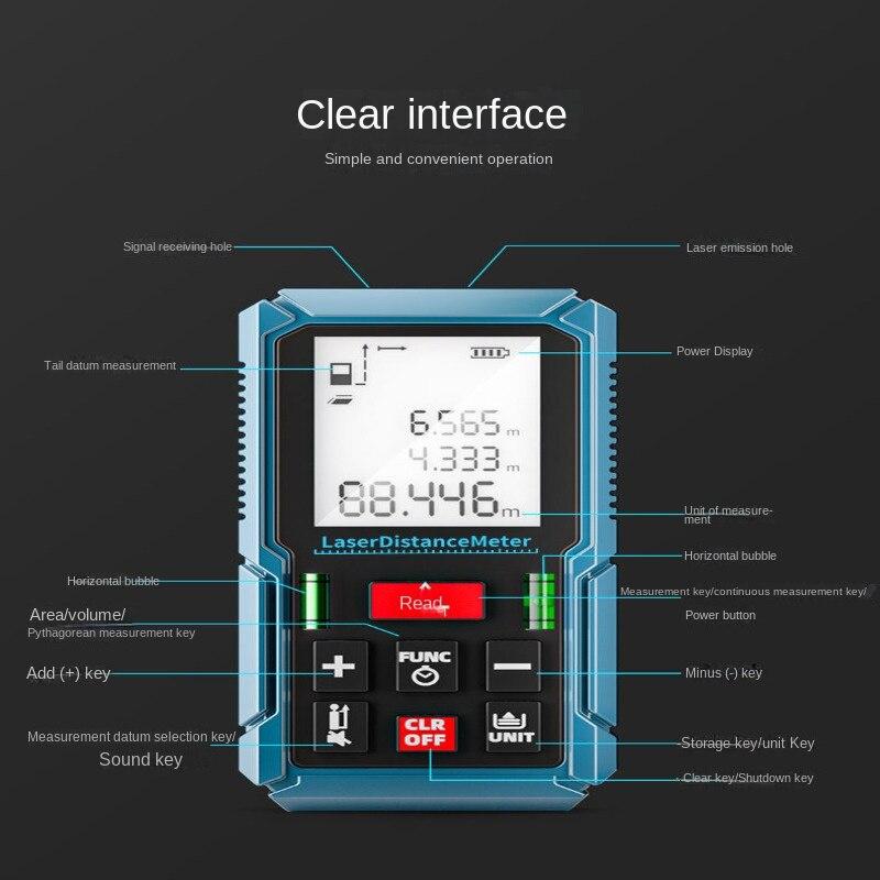 Лазерный дальномер, высокоточная портативная инфракрасная измерительная линейка, прибор для измерения расстояний, электронная линейка Artifact для измерительной комнаты