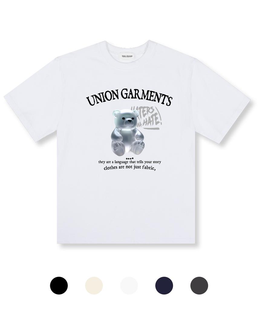 UNION GARMENTS Футболка унисекс Oversize с коротким рукавом Hatebear 5 цветов
