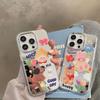 Милый кролик, мультяшный медведь, забавная буква, макияж, зеркальное покрытие, противоударный чехол для телефона Iphone 14 11 12 13 Pro Max, мягкая задняя крышка