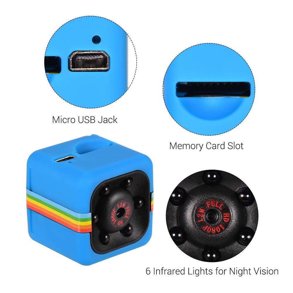 Mini Cube Camera 720P HD IR Night Vision 120 Degrees Wide Angle 32GB Extended Memory