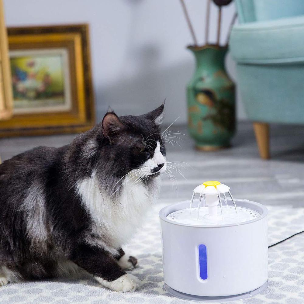 2.4L Automatic Pet Cat Water Fountain with LED Electric USB Dog Cats Pets Mute Drinker Feeder Bowl Pet Drinking