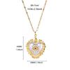 Zircon Evil Eye Heart Necklaces For Women Gold Color Stainless Steel Heart Necklace Lucky Aesthetic Turkish Waterproof Jewelry