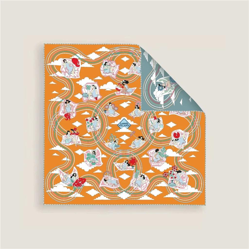 2025 New Two-sided Fashion Elegent Shawl Square Scarf For Women Twill Print Headband Hijab Neckerchief Female Head Wraps Bandana