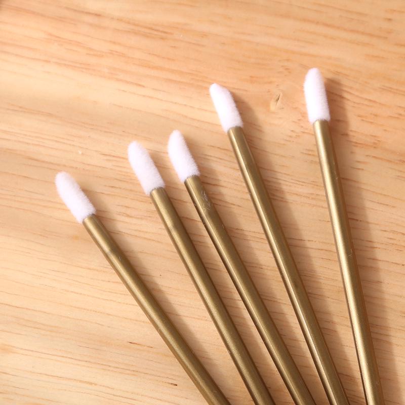 50-Piece Disposable Lip Brush Set - Portable Mini Lip Gloss Applicators for Makeup