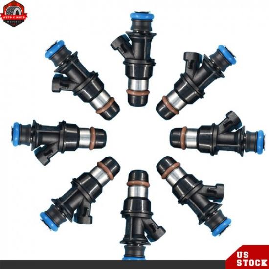 8Pcs Upgrade Fuel Injectors 25317628 For 1999-07 Chevy Silverado GMC Sierra