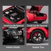 1:24 Challenger SRT Hellcat Модель полицейской машины Игрушка Металлическая литая Оттягивающаяся Звук Свет Миниатюрные модели транспортных средств Детские подарки для мальчиков