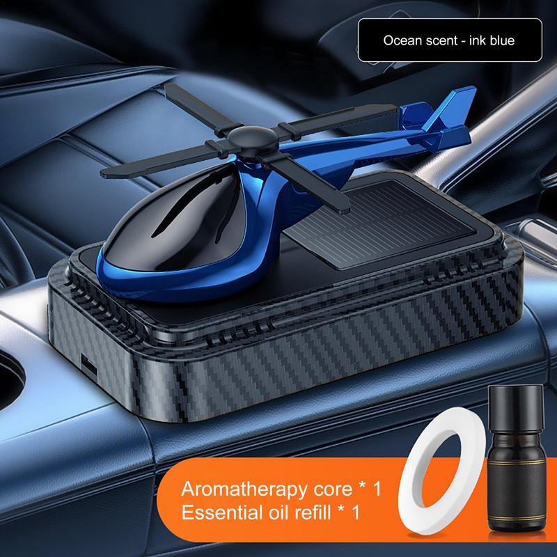 Автомобильные солнечные освежители воздуха Вертолетные солнечные элементы для салона автомобиля Украшение для автоповорота Креативный очиститель воздуха Аксессуары для украшения автомобиля