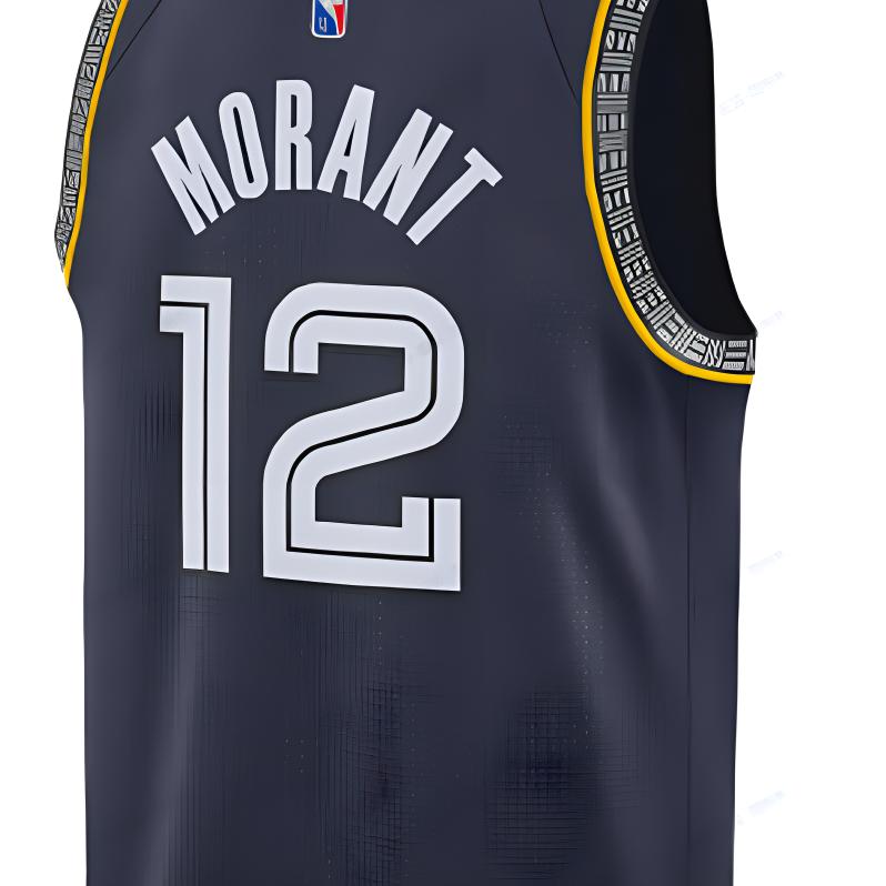 Nike Джерси NBA Memphis Grizzlies Morant City Edition Swingman, темно-синяя мужская уличная одежда DB4033-419