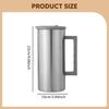 Stainless Steel Pitcher with Lid Multifunctional 1600ml Wide Kettle Beverage Container for Kitchen