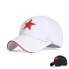 Unisex Cotton Baseball Caps with Embroidery Red Five-pointed Star Adjustable Panel Snapback Gorras Peaked Cap Sunshade Hat