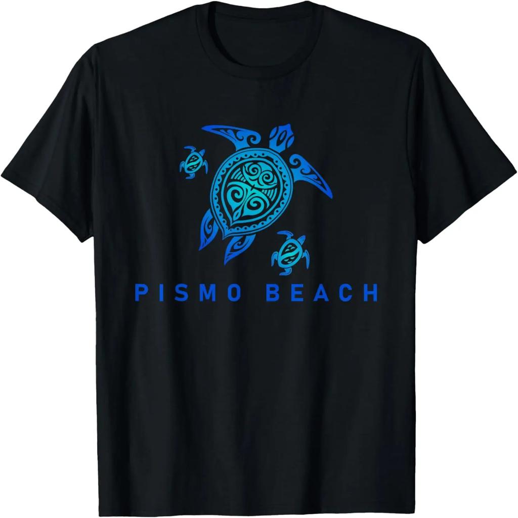 Pismo Beach California T-Shirt Sea Blue Tribal Turtle T-Shirt