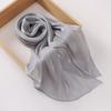 Breathable and Cool Long Scarf Malaysian Shining Imatation Silk Solid Color Scarf Veil Hijab Chiffon Shawl