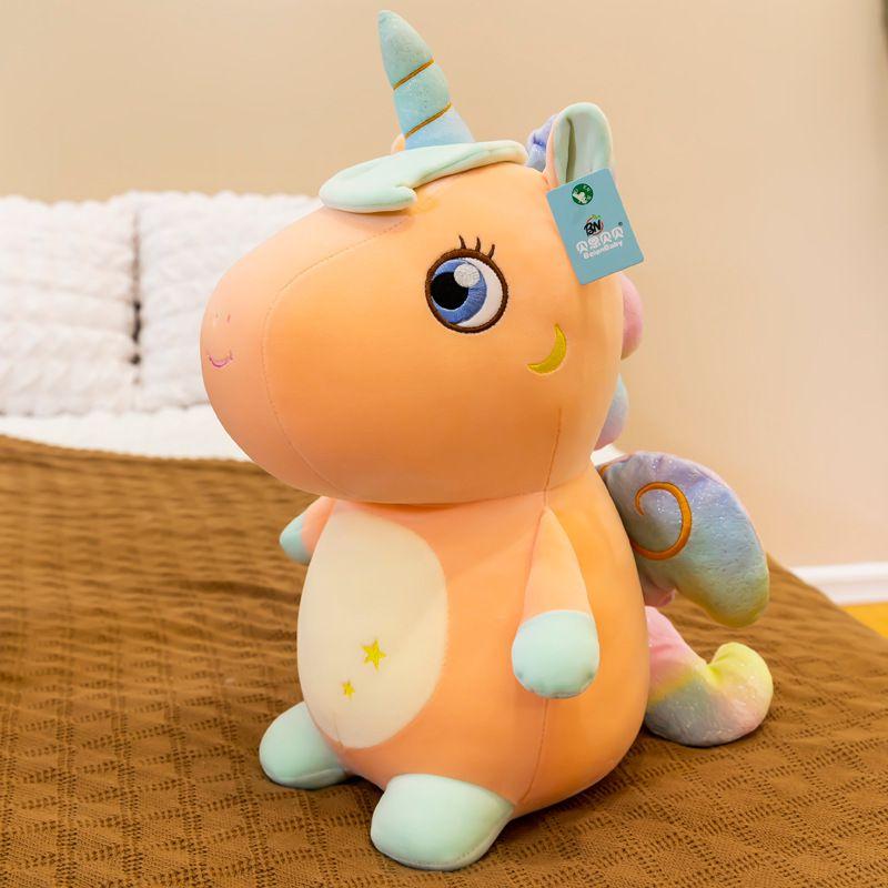 Adorable Soft Unicorn Plush Toy Round Fat Unicornio Angel Horse For Girls