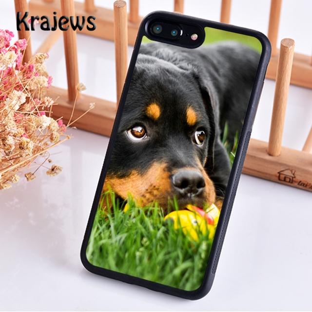 Чехол для телефона Krajews с милой собачкой, щенком ротвейлером для iPhone 14 6s 7 8 plus XR XS 11 12 13 pro max Samsung Galaxy S21 S22ultra