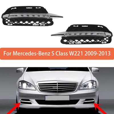 Дневной ходовой огонь и решетка радиатора для Benz S-Class W221 2009 2010 2011 2012-2013 Передний бампер Противотуманная фара A2218201756