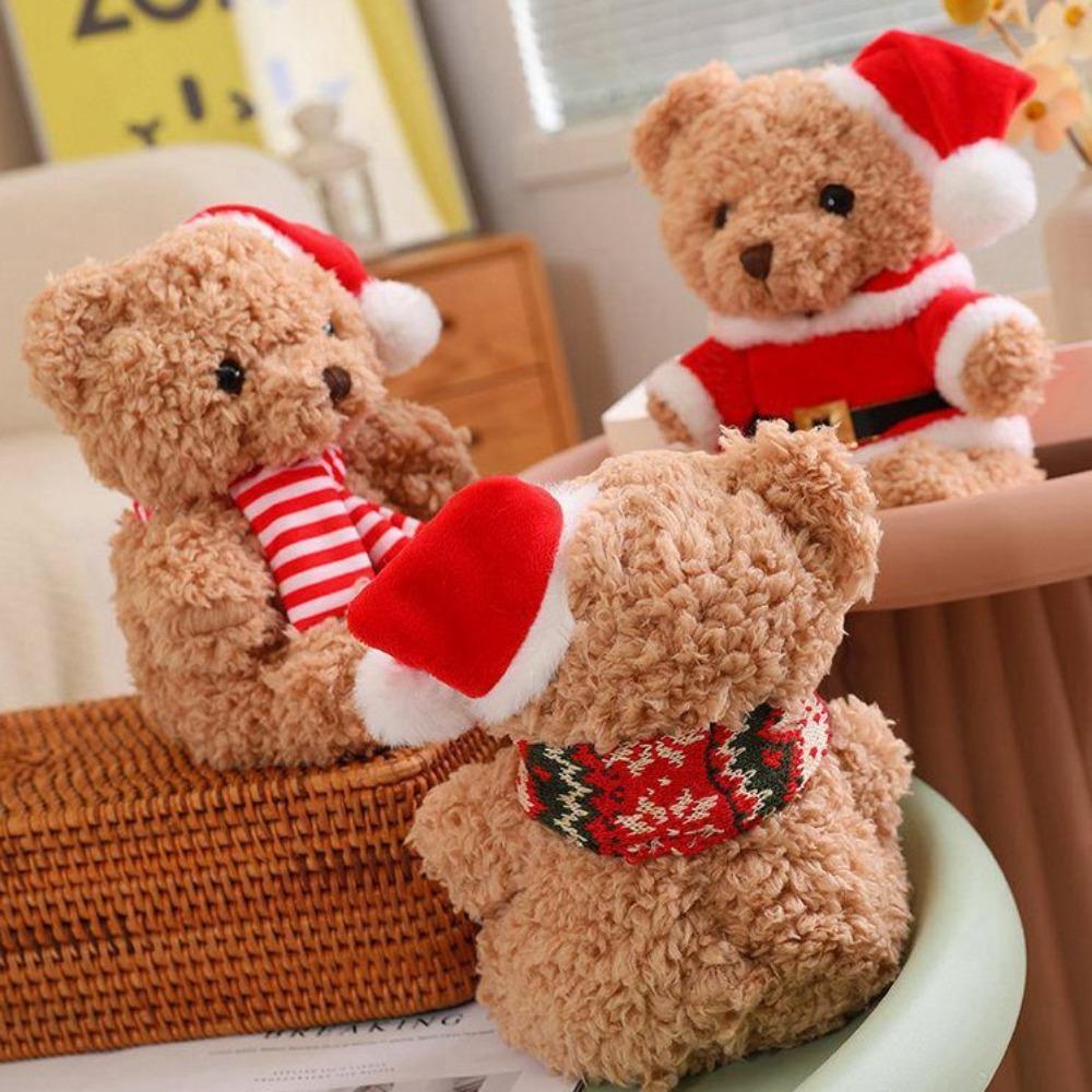 Soft Scarf Bear Kawaii Plush Toys Dress Up Bear Stuffed Doll  Party Supplies