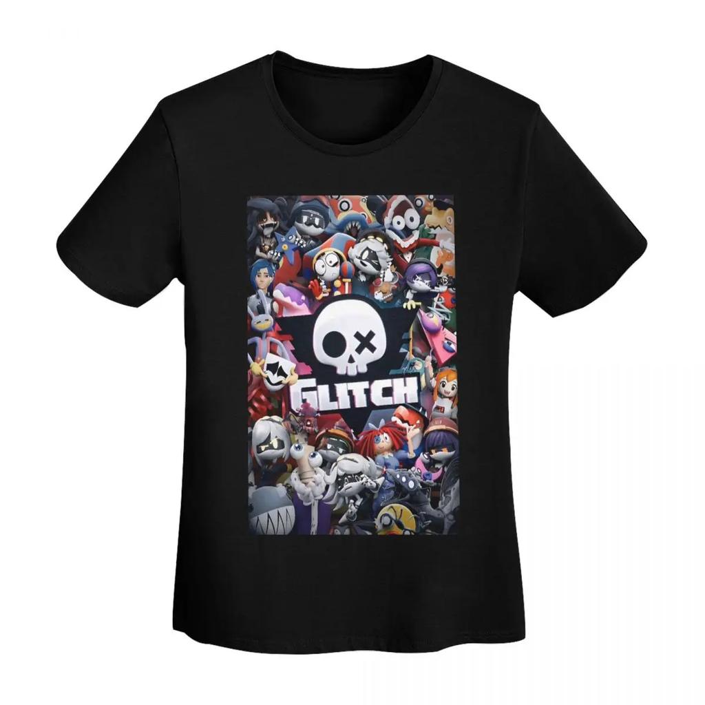 Chibis Murder Drones Uzi DoorUnisex Fuzzy TShirt Women Short Sleeve T Shirts Crew Neck Clothing Cotton Summer Tees Streetwear