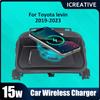 15 Вт Qi быстрая зарядка автомобильное беспроводное зарядное устройство Pad авто Android телефон iPhone аксессуары для интерьера для Toyota Levin 2019-2023