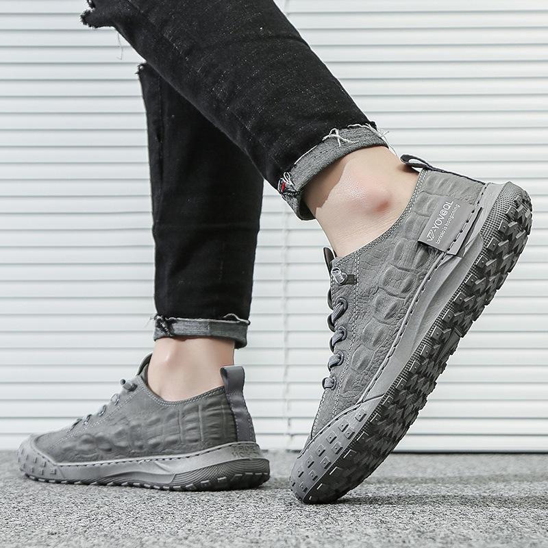 Crocodile Pattern Breathable Mens Sports Casual Shoes Comfortable Non Slip Walking Shoes for Travel Daily Outdoor Wear