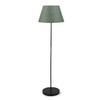 Art Siyah Metal Ayaklı Yeşil Kumaş Konik Lambader Köşe Lambası