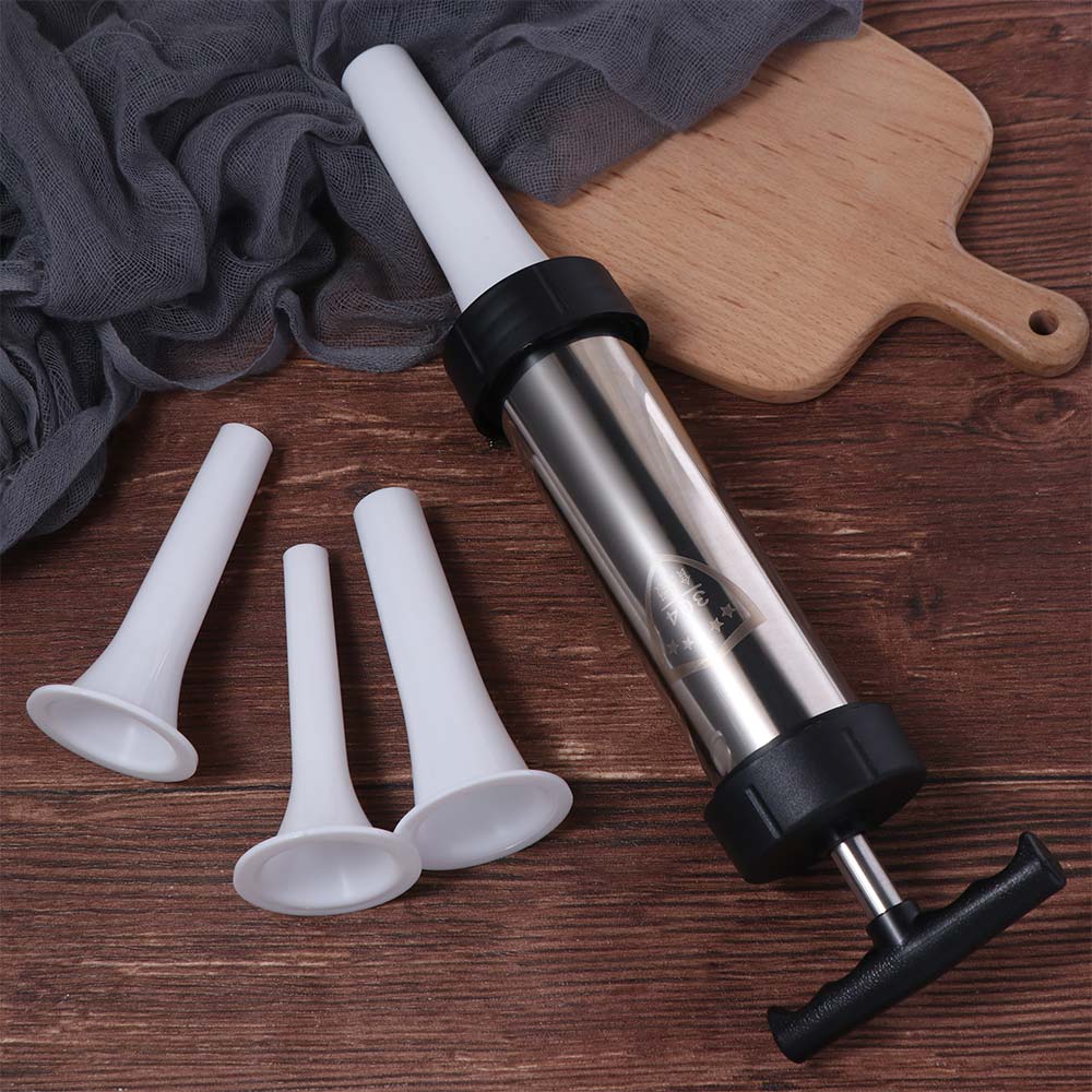 Widened Tube Sausage Maker Stainless Steel Sausage Stuffer Efficient Sausage Filler Kitchen