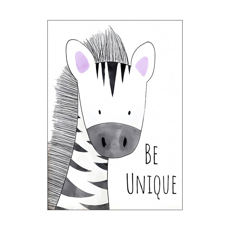 Картина на холсте с изображением животных из мультфильмов Лев Обезьяна Крокодил Принт Декор для детской комнаты Настенный декор для гостиной Постер со слоном для домашнего декора Без рамки