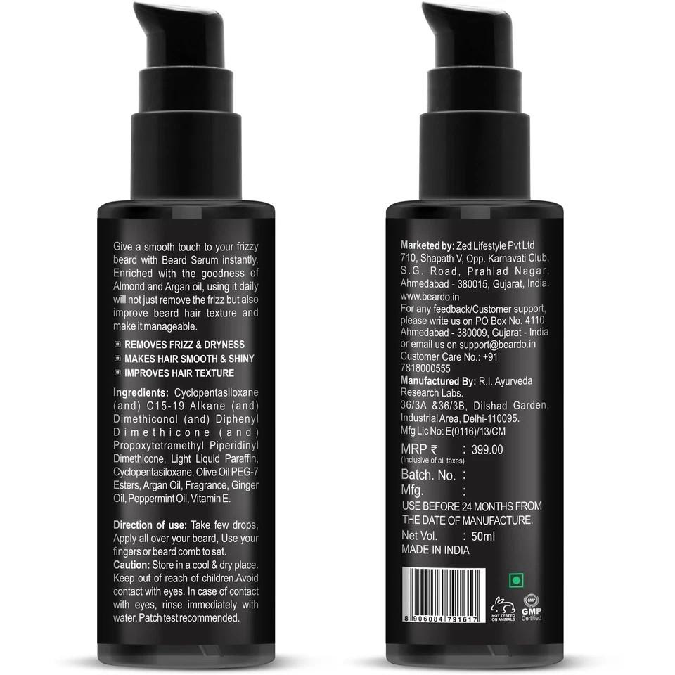 Beardo Beard Serum 50ml | Softens Smoothens Nourished Beard