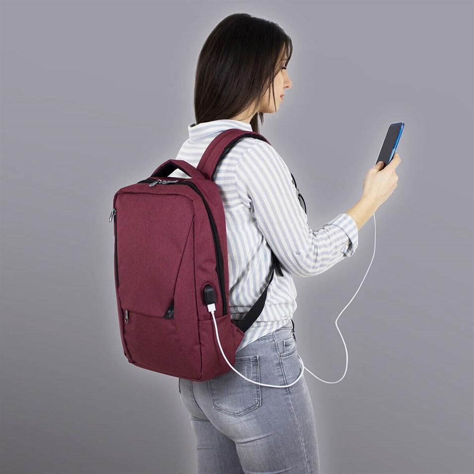 Тонкий рюкзак Smart Bag для ноутбука с USB-разъемом для зарядки