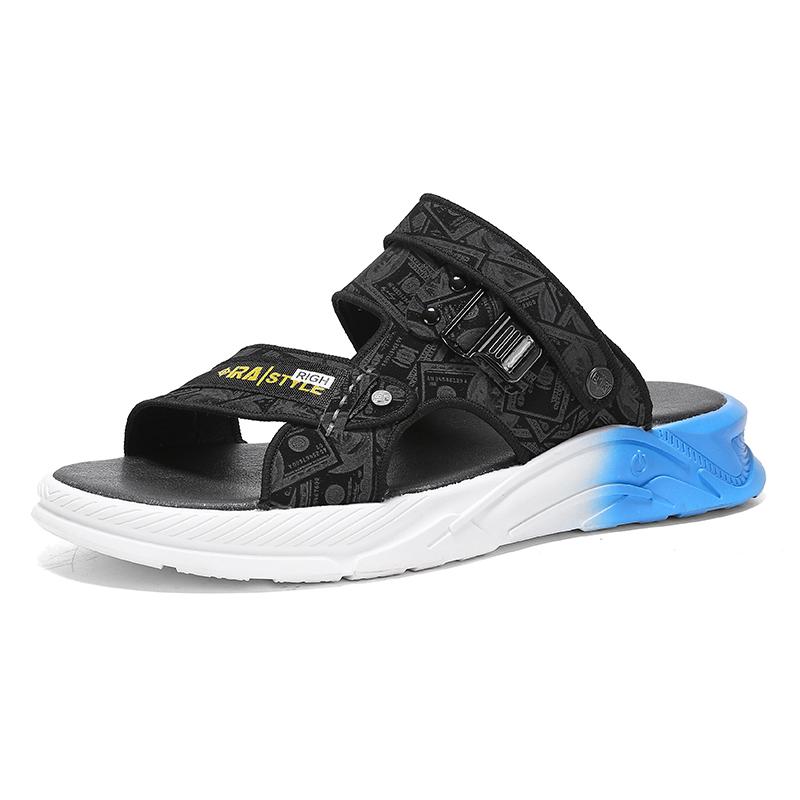 Модные мужские сандалии, тапочки без застежек, легкая удобная мужская обувь для отдыха на природе, высококачественные дизайнерские мокасины, повседневные пляжные мужские тапочки