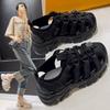Small Bag Head Sandals Women's 2025 New Summer Roman Platform Muffin Heightening Breathable Sports and Leisure Shoes