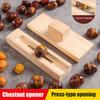 Yousheng Chestnut Mouthpiece Macadamia Pecans Hazelnuts Opener Easy To Use Portable Lightweight Wooden Nut Cracker Tool