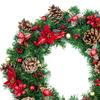Christmas Wreath Window Stickers Electrostatic Window Decals Wreath Pattern Glass Sticker for Home Shop Xmas Decoration