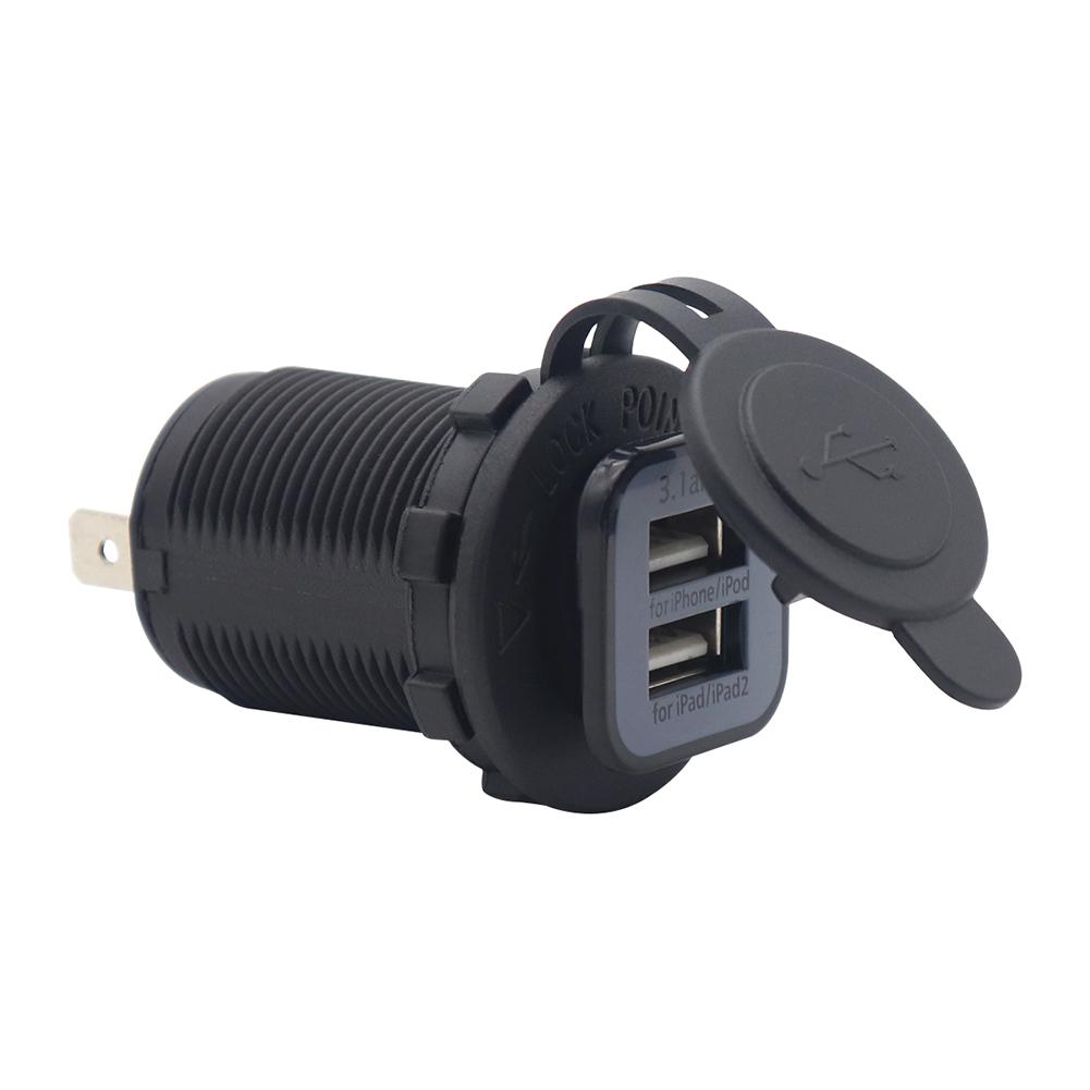 Мотоциклетное зарядное устройство с двумя USB-портами, универсальная зарядная розетка USB, панель 2.1A для мобильных телефонов, аксессуары для мотоциклов