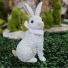 Bow Tie Easter Home Rabbit Ornament European Courtyard Resin Decorative Ornament Garden Rabbit Holiday Decoration