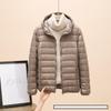 Fashion Female Cold Jacket Women Winter Light White Duck Down Jacket Slim Puffer Jacket Portable Windproof Down Coat