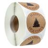 500pcs 1inch Kraft paper Thank You Stickers Seal Labels Small Business Supplies Handmade With Love Stickers Cute Stationery