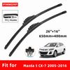 Car Wipers Double Rubber for Mazda 5 CX-7 2005-2016 Front Brushes Cutter Automobiles Parts Accessories Windscreen Wipers Wear Parts