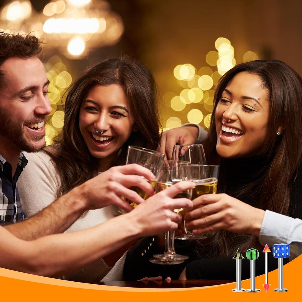 110 шт. Украшения для пирсинга тела Бровь Пупок Живот Язык Губа Штанга Кольцо