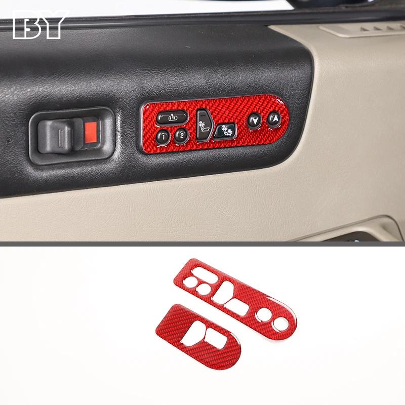 Soft Carbon Fiber Red Car Interior Decoration Cover Stickers Trim Fit For Hummer H2 2003-2007 Car Accessories Parts
