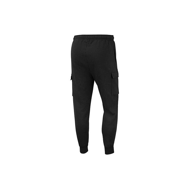 Nike Спортивная одежда Клубные флисовые брюки-карго черные/черные/белые мужские уличные одежды CD3129-010