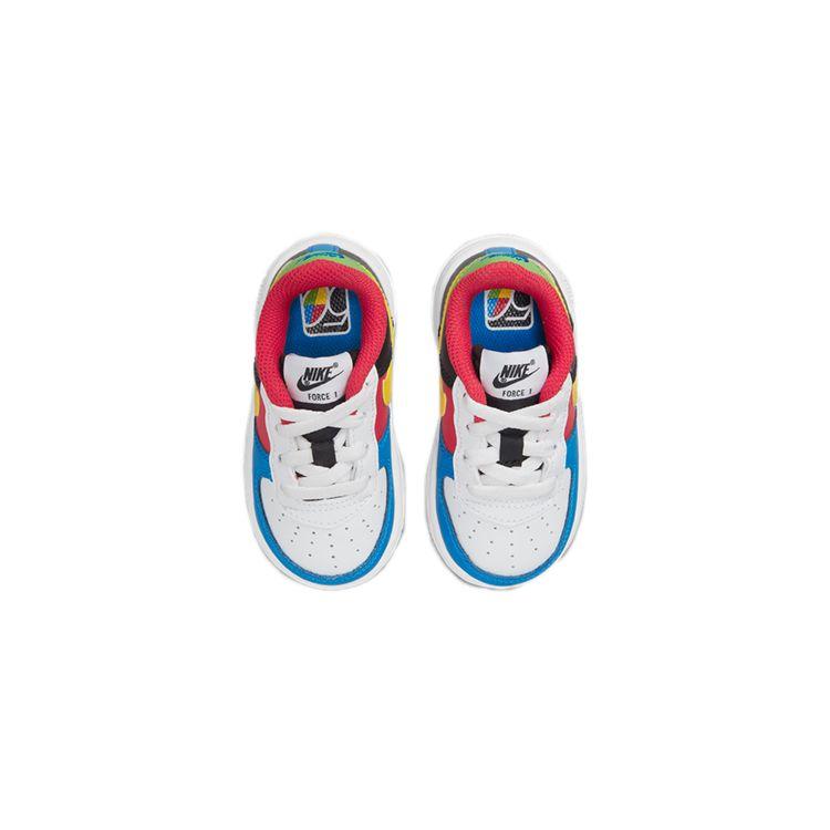 UNO x Nike Air Force 1 Low TD 50-летие Детские кроссовки Белый Желто-лаймовый Университетский красный DO6636-100