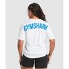 Gs Power Oversized T shirT whiTe Barbell Blue B4a7o Wdj8