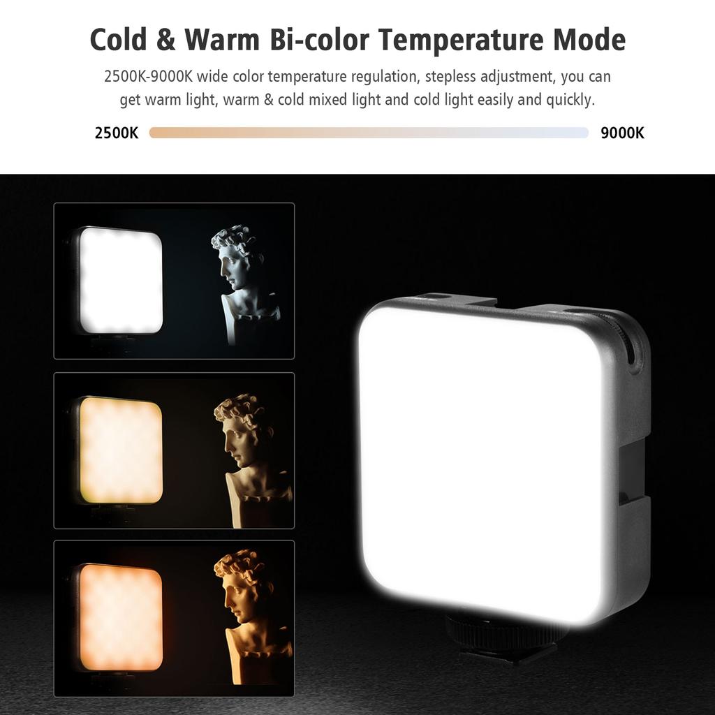 Andoer W64RGB Мини-клипса RGB-видеолампа для мобильного телефона, заполняющая лампа, планшетный компьютер, видеоконференция