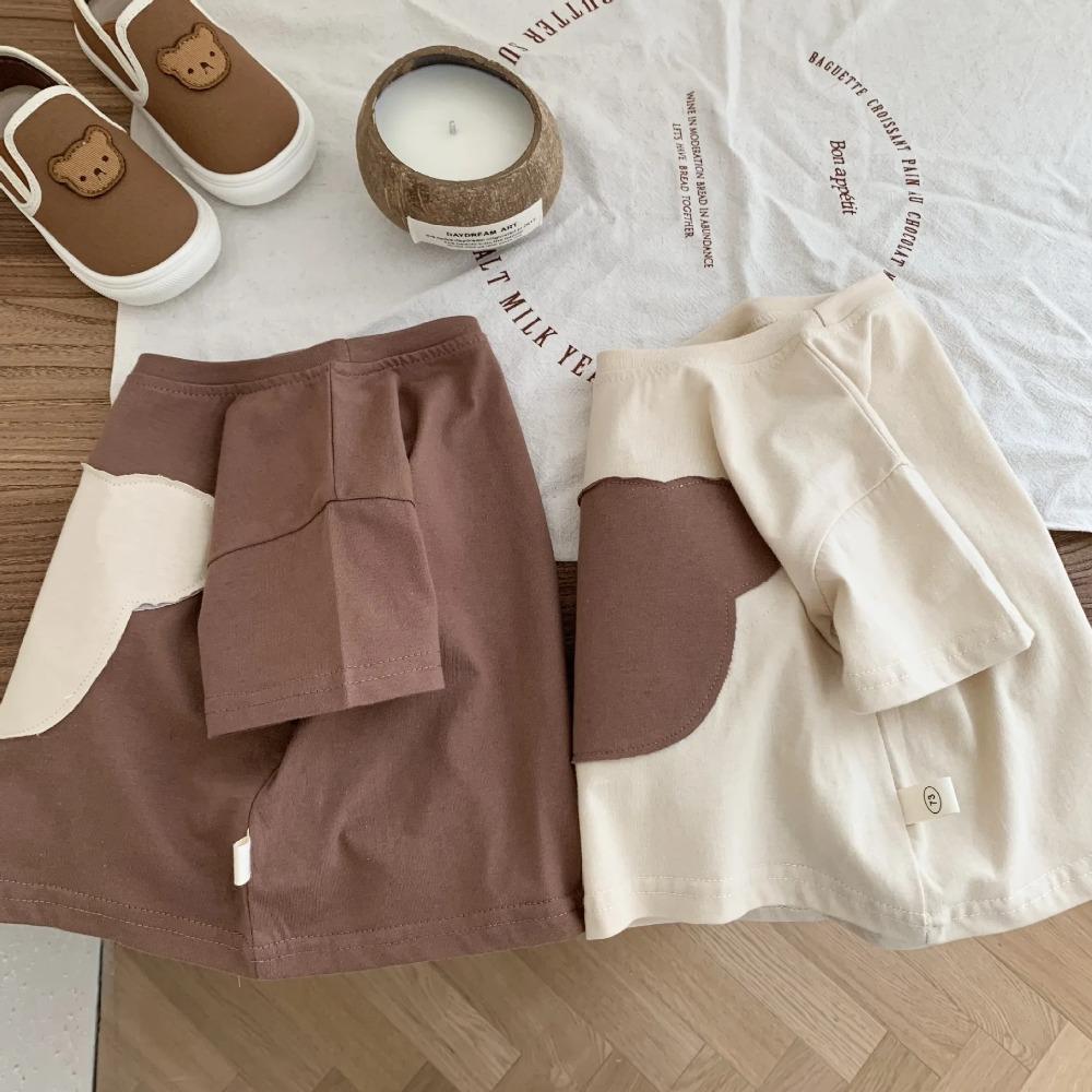 Футболка с героями мультфильмов, детские хлопковые топы с милой нашивкой в ​​виде медведя для девочек, модная спортивная рубашка для мальчиков, детская летняя одежда для детей 0–6 лет