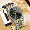BINBOND Top Luxury Men's Quartz Watch Men's Diamond Watch Waterproof Night Light Date Week Stainless Steel Watch