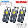 COB Keychain Work Light with Dual Light Source Rechargeable Solar Powered 9Mode Magnet Base for Camping Fishing Repair Walk