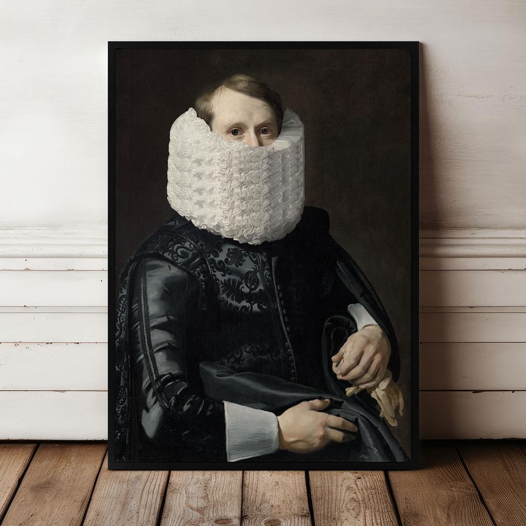 Плакат портрет мужчины в корсете