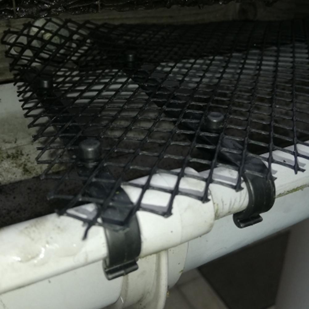 Сетка для защиты от засоров, защитная сетка для желоба с 10 кольями, защита от листьев, мусора, засоров, инструмент для прочистки водосточных труб