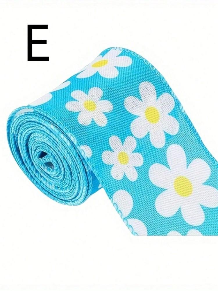 Easter Flower Daisy Ribbon Dotted Ribbon Checkered Ribbon Wave Pattern Fabric Ribbon Size 5 1 Roll