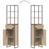 Bathroom Cabinet with Door Sonoma 40 x 30 x 180 cm Engineered Wood